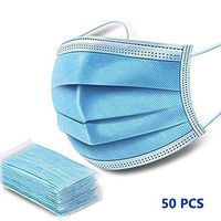 Pack Of 50 Surgical Masks Medical Standard,sealed Bag,3-ply Disposable Face Mask Can Be Used In Offices,households Sensitive To Pets Thin Fabric Pads 50 PCS