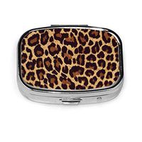 BAGR Cool Cheetah Leopard Portable Pill Organizer, Travel Pill Box Daily Pill Case to Hold Supplements & Medication