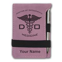 Mini Notepad, DO Doctor of Osteopathic Medicine, Personalized Engraving Included (Pink)