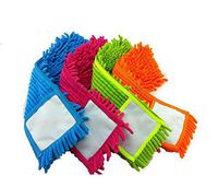 4 pcs Replacement pad for flat mop,mops floor cleaning pad,chenille flat mop head replacement refill,head to floor mops