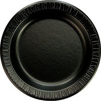 Dart 7PBQR 7 in Black Laminated Foam Plate (Case of 1000)