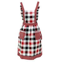 Fitfulvan Plaid apron Bib Apron Waterdrop Resistant with 2 Pockets Cooking Kitchen Aprons for Women Men Chef (Muiltcolor)