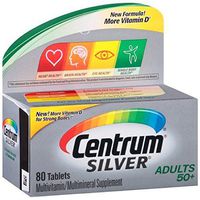 Centrum Silver Multivitamin Supplement For Adults Over 50, 80 Tablets (Pack of 2)