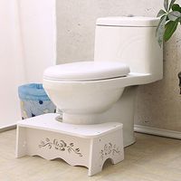 Home-organizer Tech Toilet Stool,Squat Toilet Stool, Bathroom Squat Toilet Stool,White Wood Bathroom Step,Comfortable Squat Aid for Kids,Children,Toddlers,Adults- 7 inch (Rose)