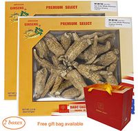 DABC OAK LAND 8OZ*2=453gm/ 2 Boxes Hand-Selected American Wisconsin Farmed Ginseng Root | XX-Large 美国长枝西洋参 花旗参 礼盒装 |Cultivated American Wisconsin Ginseng W1 0150#XXL Box