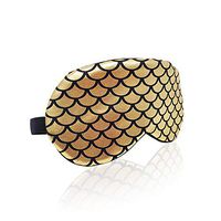 EVERYDAZE Gold Hot Cold Double Therapy Sleep Eye Mask Comfortable, Soft Strap Adjustable Blindfold with a Reusable Ice and Hot Pack for Relaxing, Headache, Migraine, Puffy Dry Eyes, Relief, Sinus Pain