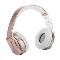 WearPai Over-Ear Headphones with Twist Out Speaker  Foldable Wireless Bluetooth 4.2 On-Ear 2 in1 Hi-fi Stereo Headset (Gold)