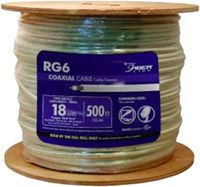 Southwire 56918345 500-Feet Dual Shields Type RG 6/U 18 AWG Coaxial Cable, White