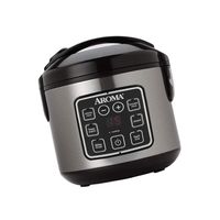 Digital Cool-Touch Rice Grain Cooker and Food Steamer, Stainless, 8 Cup, Silver (New Version)