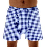 6-Pack Men's Navy Check Regular Absorbency Incontinence 2-in-1 Boxers Medium (Waist 34-36)