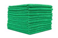 The Rag Company (12-Pack) 14 in. x 14 in. Commercial Grade All-Purpose Microfiber Highly Absorbent, LINT-Free, Streak-Free Cleaning Towels (Green)