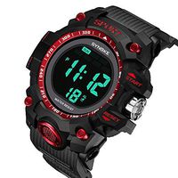 Fxbar, Fashion Watches for Teen Boys Waterproof Sport Analog Dive Watch Dress Watch(Red)