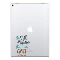 FINCIBO 5 x 5 inch Christian Bible Psalm 46:10 Removable Vinyl Decal Stickers for iPad MacBook Laptop (Or Any Flat Surface)