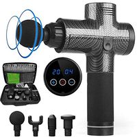 JUMOWA Massage Gun Deep Tissue Massage Gun, Percussion Massager Muscle Vibrating Relaxing Deep Therapy with 4 Press Head