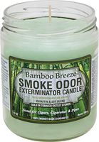 Smoke Odor Exterminator 13 oz Jar Candles Bamboo Breeze, (2)