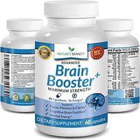 Advanced Brain Booster Supplements - 41 Ingredients Memory Focus & Clarity Vitamins Plus eBook - Boost Energy, Elevate Brain Function Nootropic Power Support with DMAE - 60 Brain Health Formula Pills
