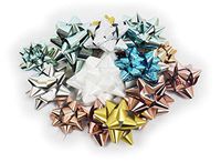 Set of 45 Premium Holiday Holographic Peel N Stick - Measures 3" to 4" -Gift Wrapping Christmas Bows (45 Bows)