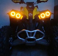 Can Am Renegade Halos rings lights kit set 4 - Yellow