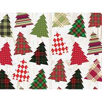 Plaid Trees 30" x 25' Gift Wrap Roll