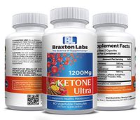 Braxton Labs Ketone Ultra 1200mg 60 Vegetable Capsules,Supports Weight Management, Metabolism, Energy Focus, Non GMO, Gluten Free, Vegan Friendly, Made in The USA
