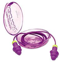 MLX 6405 Rockets Reusable Earplugs, Corded, 27NRR, Purple/Bright Green, 50 Pairs