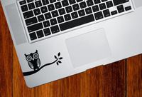 Night Owl - Apple Macbook Front Decal Sticker Humor Handmade Partial Art Skin Protector