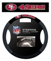 Fremont Die 96605NFL San Francisco 49ers Massage Grip Steering Wheel Cover, Black, One Size