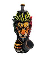 Rasta Scar Lion Smoking Pipe - Handmade Tobacco Pipe - Hand Pipe - Smoking Bowl - Collectibles - Animal Pipe - Reggae - Rastafarian - King