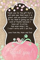 30 Thank You Cards Pumpkin Fall Autumn Girl Baby Shower or Baby Sprinkle Burlap Gold Glitter Pink Rustic + 30 White Envelopes