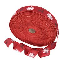 Beauty&favor Christmas Xmas Ribbon for Crafts Decoration Holiday Box Gift Wrapping (E)