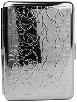 Silver Rings (14 Kings) Metal-Plated Elastic Bands Cigarette Case & Stash Box