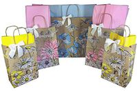 Gift Bag Wrapping Set with Tissue Paper, Bow and Tags - 24 Piece (Wildflower)