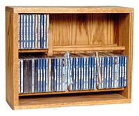 The Wood Shed Solid Oak CD Cabinet, Dark