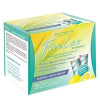 Global Health Trax FiveLac Probiotic Dietary Supplement, Lemon 60 packets
