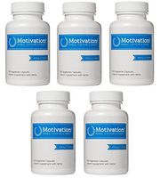 Motivation!: Herbal Caffeine + Energy Vitamin Supplement (W/ 200mg of Herbal Caffeine, Ginseng, Green Tea, Guarana & More, 100 V-pills) (Pack of 5)