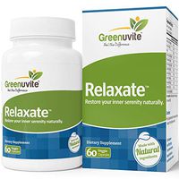 Greenuvite Natural Anxiety, Stress & Panic Relief Supplement, Mood Booster - Contains Inositol, Passionflower, Lemon Balm Calcium Ashwagandha & Magnesium. 60 Veggie Capsules