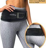 Sacroiliac Hip Belt for Women and Men That Alleviate Sciatic, Pelvic, Lower Back and Leg Pain, Stabilize SI Joint | Trochanter Belt | Anti-Slip and Pilling-Resistant (Black, Regular)