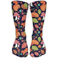 ETcRe Men&Women's Squirrel Pine Nut Mushroom Fashion Crew Sock Athletic Ankle Dress Sock One Size