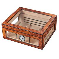 Visol Lorenzo See-Thru Glasstop Humidor - Holds up to 75 Cigars