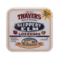 New - Thayers Slippery Elm Lozenges Tangerine - 42 Lozenges - Case of 10