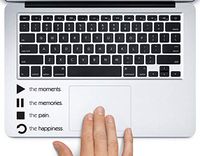 Play Button Pause Quote Printed Trackpad Clear Vinyl Decal Sticker Compatible with Apple MacBook Pro Air 11" 12" 13" 15" All Years Laptop Keyboard (13" MacBook Pro Retina)