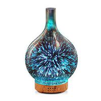 Porseme 3D Essential Oil Diffuser Cool Mist Humidifier Ultrasonic Aromatherapy Diffuser with 14 Color Changing LEDs Night Light,Waterless Auto-Off for Home,Office,Yoga,Baby,Sleep