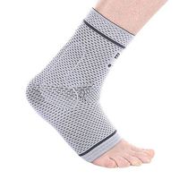 BRD Sport Compression Ankle Brace FDA Registered Brace Offers Targeted Compression for Ankle Pain, Swelling and Sprain, A Perfect Ankle Support Sleeve (Gray with Charcoal Accent Stripe, M [8 1/4"-9"])