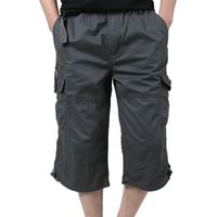 Men Pants Daoroka Men's Plus Size Casual Loose Stretch Baggy Pocket Beach Work Short Fashion Sport Overalls Trouser (M, Gray)