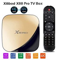 Android 9.0 X88 PRO TV Box 4GB RAM 32GB ROM, RK3318 Quad-Core 64bit Cortex-A53, Penta-Core Mali-450,HDMI 2.0a for 4k@60Hz, 2.4G/5G Dual-Band WiFi, 4K VP9 H.265/H.264 1080P Video decoders