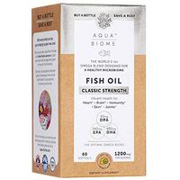 Aqua Biome by Enzymedica, Fish Oil Classic Strength, Complete Omega 3 Supplement, Gluten Free and Non-GMO, 60 softgels (30 servings)