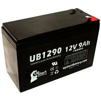 Replacement for Replacement CyberPower CP585LCD Battery - Replacement UB1290 Universal Sealed Lead Acid Battery (12V, 9Ah, 9000mAh, F1 Terminal, AGM, SLA) - Includes Two F1 to F2 Terminal Adapters