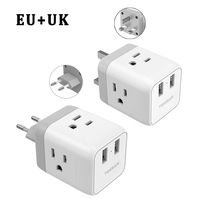 Complete European Travel Adapter Set, TESSAN Europe UK Power Adapter with 3 US Outlets 2 USB Charging Ports, US to Europe UK Plug Adapter for France Italy Germany Spain UK Ireland(Type C, Type G)