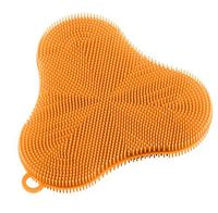 Kuhn Rikon 20442 Stay Clean Silicone Clover Scrubber, one size, orange