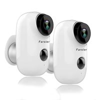 2019 Upgraded Rechargeable Battery-Powered Camera(2 PCS), Indoor/Outdoor Wireless Security Camera 1080p HD Wire-Free 2-Way Audio Night Vision Alarm Alert & PIR Motion Sensor w/Built-in SD Slot
